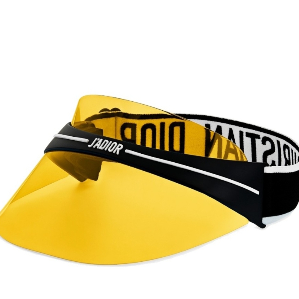 Dior Yellow Visor with Black Band